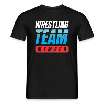 Wrestling Team - Men's T-Shirt - black - Front - AI Model Male 178 light (178cm)