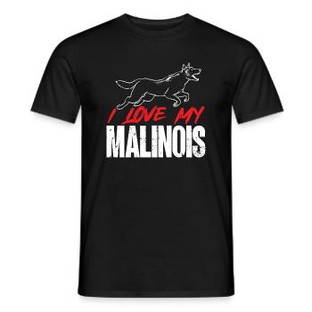 Malinois Belgischer Schäferhund Mechelaar Hund - Männer T-Shirt - Schwarz - Vorne - AI Model Male 178 light (178cm)