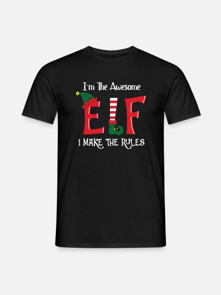 I m The Awesome Elf - Men's T-Shirt - black