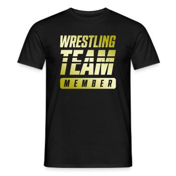 Wrestling Team - Men's T-Shirt - black - Front - AI Model Male 178 light (178cm)