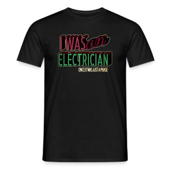 citation électricien humour drôle électricien ingénieur - T-shirt homme - noir - Devant - AI Model Male 178 light (178cm)