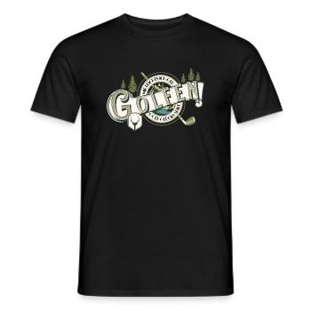 Golf Hobby Vintage Mountain Funny - Männer T-Shirt - Schwarz - Vorne - AI Model Male 178 light (178cm)