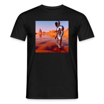 Diver on Mars - Männer T-Shirt - Schwarz - Vorne - AI Model Male 178 light (178cm)