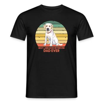 Best Labrador Retriever Dad Ever T Shirt - Men's T-Shirt - black - Front - AI Model Male 178 light (178cm)
