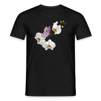 Bunter Schmetterling - Männer T-Shirt - Schwarz - Vorne - AI Model Male 178 light (178cm)