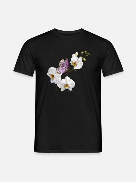 Bunter Schmetterling - Männer T-Shirt - Schwarz