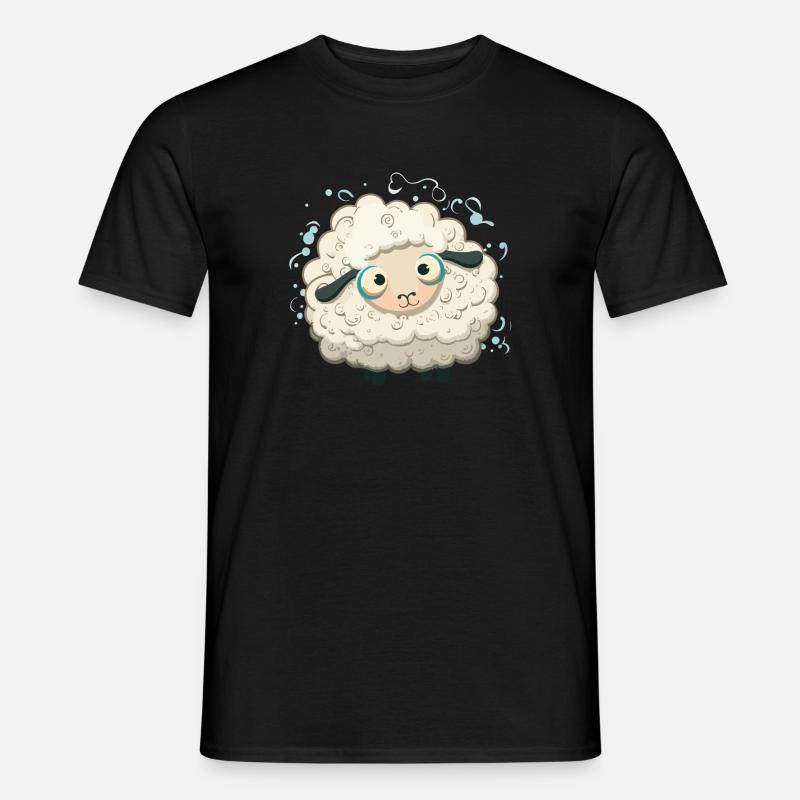 kleines Schaf - Männer T-Shirt - Schwarz