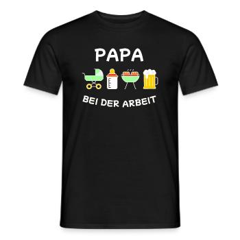 Papa Vater Vatertag Geburtstag Baby Grillen Bier - Männer T-Shirt - Schwarz - Vorne - AI Model Male 178 light (178cm)