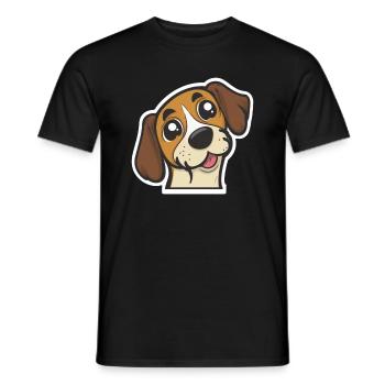 Welpen-Wonne: Süßer Hund - Männer T-Shirt - Schwarz - Vorne - AI Model Male 178 light (178cm)