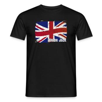 Union Jack - England - Great Britain - Männer T-Shirt - Schwarz - Vorne - AI Model Male 178 light (178cm)