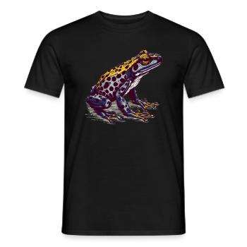 Der giftige Pfeilgiftfrosch lebt in den Tropen - Männer T-Shirt - Schwarz - Vorne - AI Model Male 178 light (178cm)