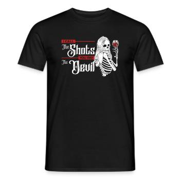 Shots trinken & Teufel bezahlen - Männer T-Shirt - Schwarz - Vorne - AI Model Male 178 light (178cm)