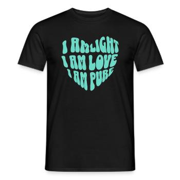 Herz, Selbstliebe, positive Affirmationen - Männer T-Shirt - Schwarz - Vorne - AI Model Male 178 light (178cm)