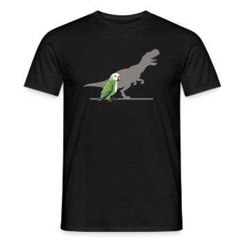 T-Rex shadow parrot - Men's T-Shirt - black - Front - AI Model Male 178 light (178cm)