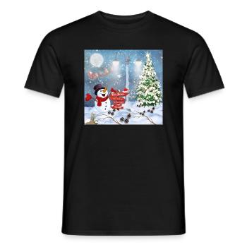 Frohe Weihnachten - Männer T-Shirt - Schwarz - Vorne - AI Model Male 178 light (178cm)