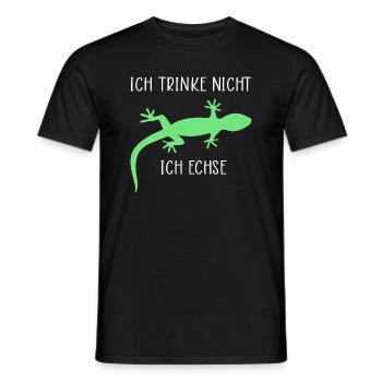 Ich trinke nicht ich Echse Lustige Sprüche - Männer T-Shirt - Schwarz - Vorne - AI Model Male 178 light (178cm)