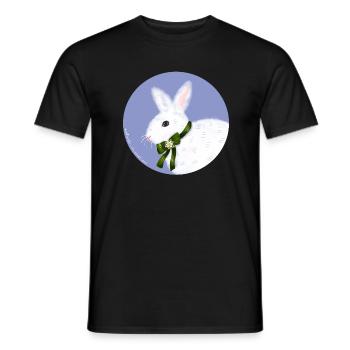 Weißer Hase - Männer T-Shirt - Schwarz - Vorne - AI Model Male 178 light (178cm)