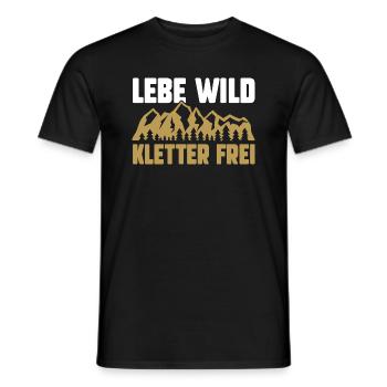 Alpiniste, Randonnée, Randonneur, Escalade, Alpinisme - T-shirt homme - noir - Devant - AI Model Male 178 light (178cm)