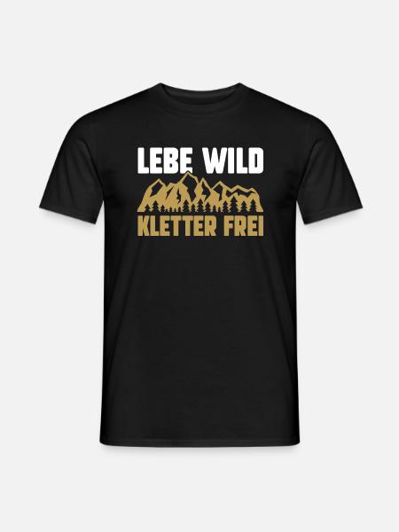 Bergsteiger Wandern Wanderer Klettern Bergsteigen - Männer T-Shirt - Schwarz