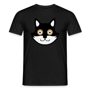 cat - Männer T-Shirt - Schwarz - Vorne - AI Model Male 178 light (178cm)