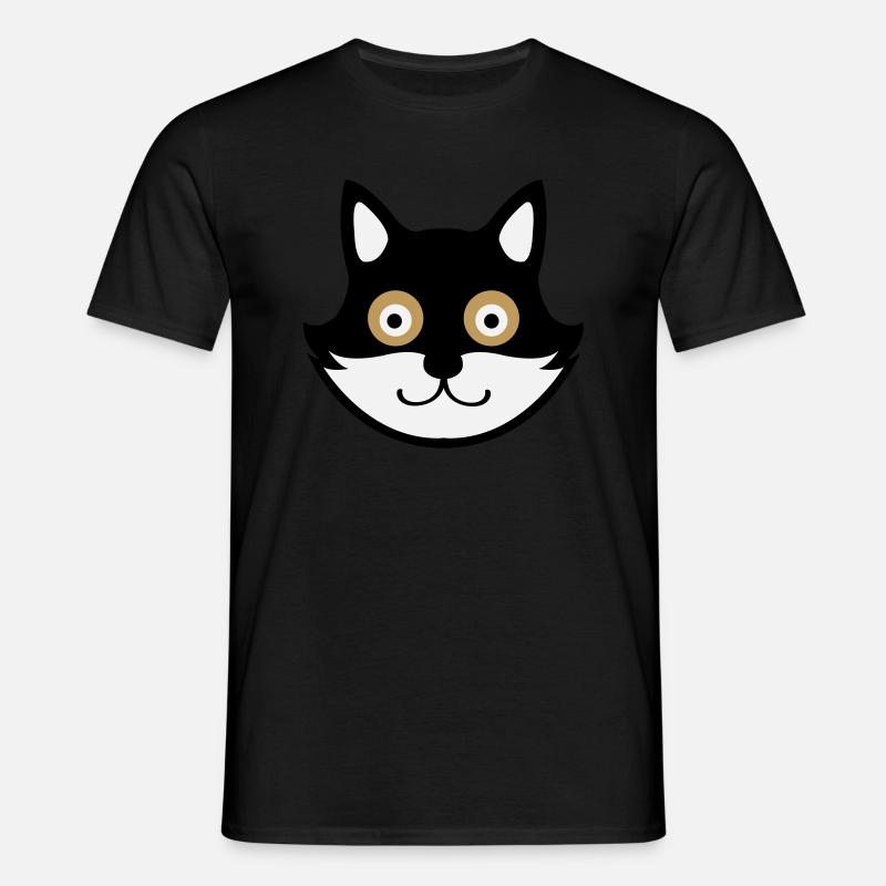 cat - Männer T-Shirt - Schwarz