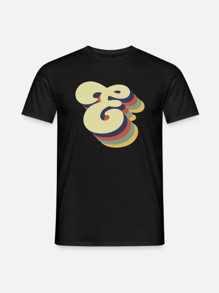 Retro Letter E - Men's T-Shirt - black