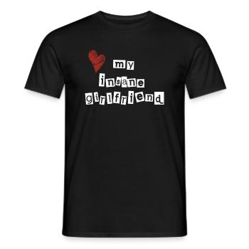 J’aime ma petite amie folle - T-shirt homme - noir - Devant - AI Model Male 178 light (178cm)
