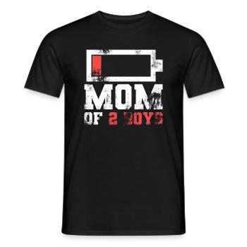 Maman de 2 garçons Chemise cadeau de Fils Mère - T-shirt homme - noir - Devant - AI Model Male 178 light (178cm)