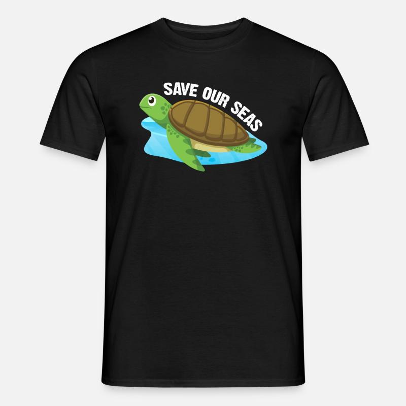 Save our Seas Turtle - Men's T-Shirt - black