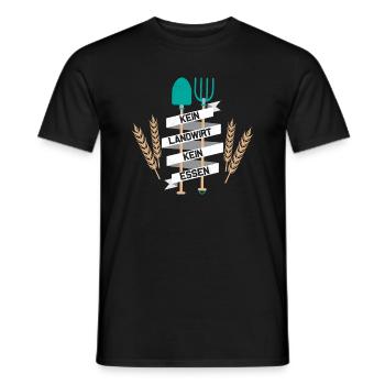 Kein Landwirt Kein Essen Bauernhof Bauer - Männer T-Shirt - Schwarz - Vorne - AI Model Male 178 light (178cm)