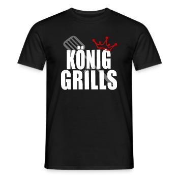 King of the Grill Couverts Crown Gill - T-shirt homme - noir - Devant - AI Model Male 178 light (178cm)