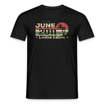 June 13th Anniversary Vintage Born 2011 Vibe - Men's T-Shirt - black - Front - AI Model Male 178 light (178cm)