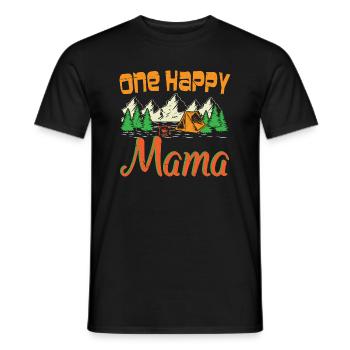 One Happy Mama Happy Camper Matching Family First - Männer T-Shirt - Schwarz - Vorne - AI Model Male 178 light (178cm)
