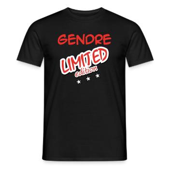 GENDRE LIMITED EDITION - Männer T-Shirt - Schwarz - Vorne - AI Model Male 178 light (178cm)