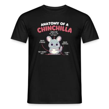 Anatomie Eines Chinchillas - Nagetierliebhaber - Männer T-Shirt - Schwarz - Vorne - AI Model Male 178 light (178cm)