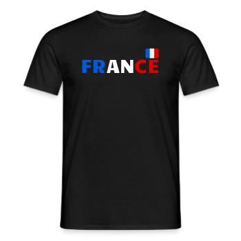 France drapeau fans France équipes supporteurs - T-shirt homme - noir - Devant - AI Model Male 178 light (178cm)