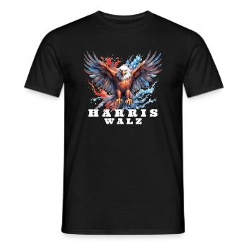 Kamala Harris & Tim Walz 2024 Chemise de soutien - T-shirt homme - noir - Devant - AI Model Male 178 light (178cm)