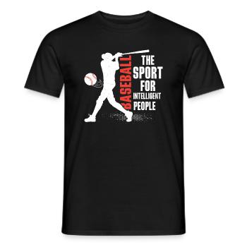 Baseball The Sport For Intelligent People Sport Fa - Men's T-Shirt - black - Front - AI Model Male 178 light (178cm)