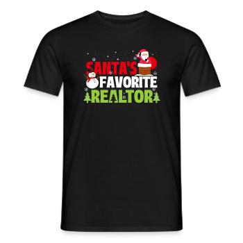 L’agent immobilier préféré du Père Noël - Immobilier de Noël - T-shirt homme - noir - Devant - AI Model Male 178 light (178cm)
