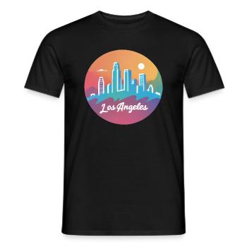 Los Angeles Kalifornien USA - Männer T-Shirt - Schwarz - Vorne - AI Model Male 178 light (178cm)