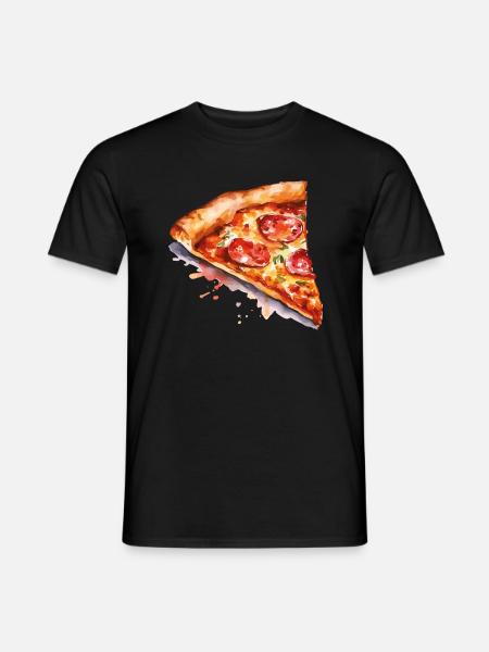 pizza - Men's T-Shirt - black
