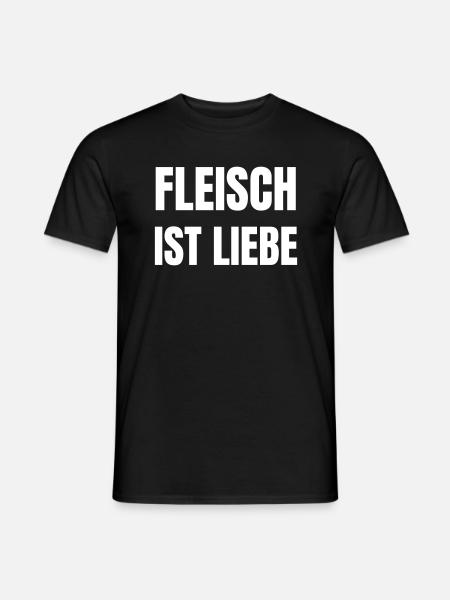 Fleisch ist Liebe - Männer T-Shirt - Schwarz