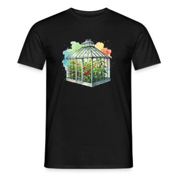 Serre de rêve #1 - T-shirt homme - noir - Devant - AI Model Male 178 light (178cm)