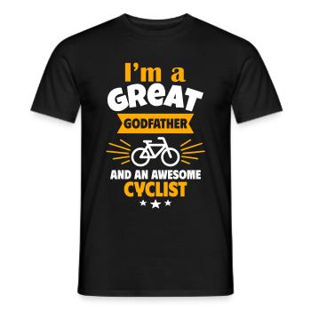 Great godfather and super cyclist - Men's T-Shirt - black - Front - AI Model Male 178 light (178cm)