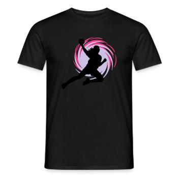 Wirbel Handballerin - Männer T-Shirt - Schwarz - Vorne - AI Model Male 178 light (178cm)