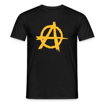 Anarchie - Männer T-Shirt - Schwarz - Vorne - AI Model Male 178 light (178cm)