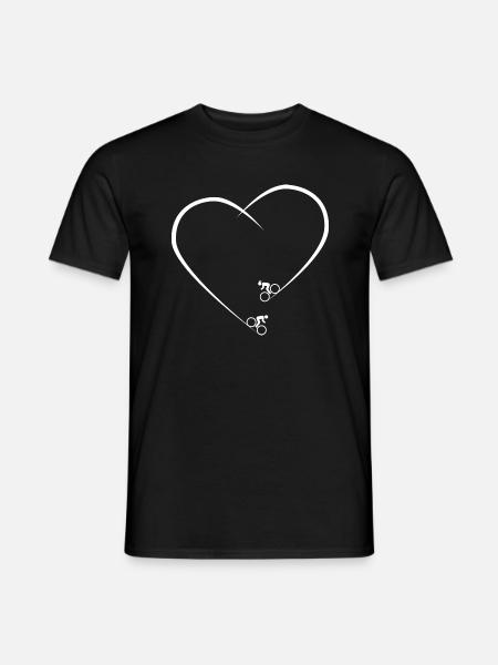Bike MTB BMX Mountainbike Downhill Fahrrad Herz - Mænd T-shirt - sort