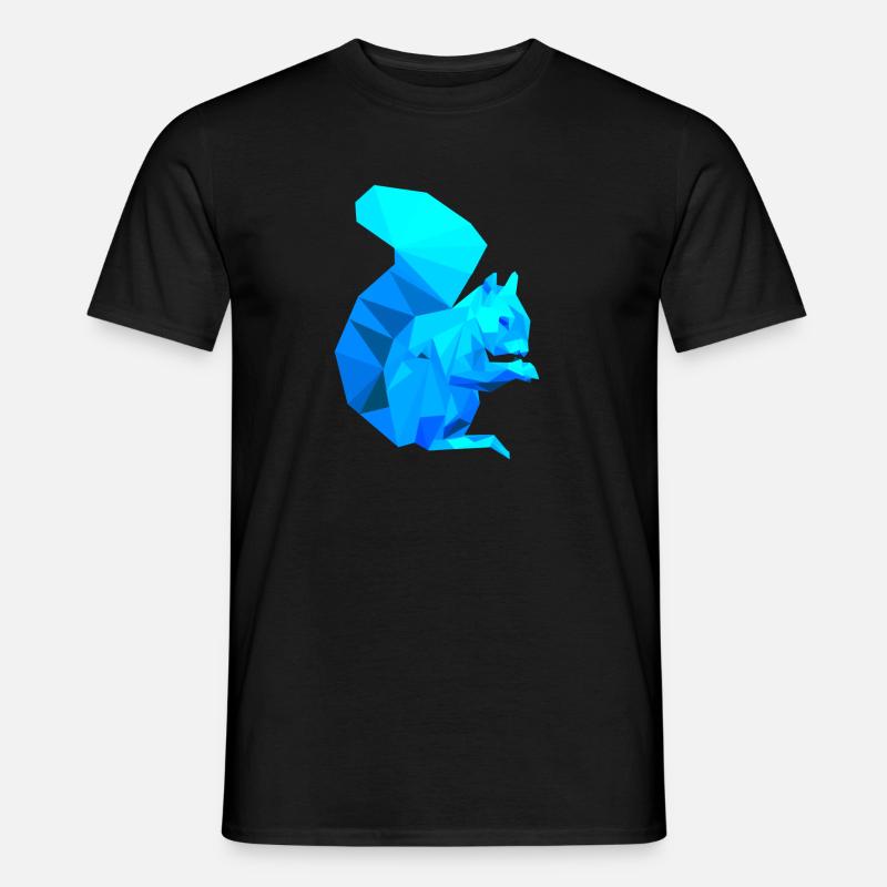 Geometrisches Eichhörnchen - Männer T-Shirt - Schwarz