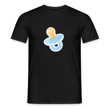 Pacifier in blue - Men's T-Shirt - black - Front - AI Model Male 178 light (178cm)