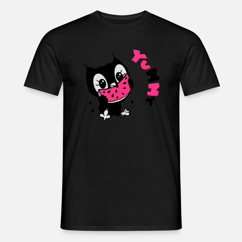 Eule yumyum - Männer T-Shirt - Schwarz